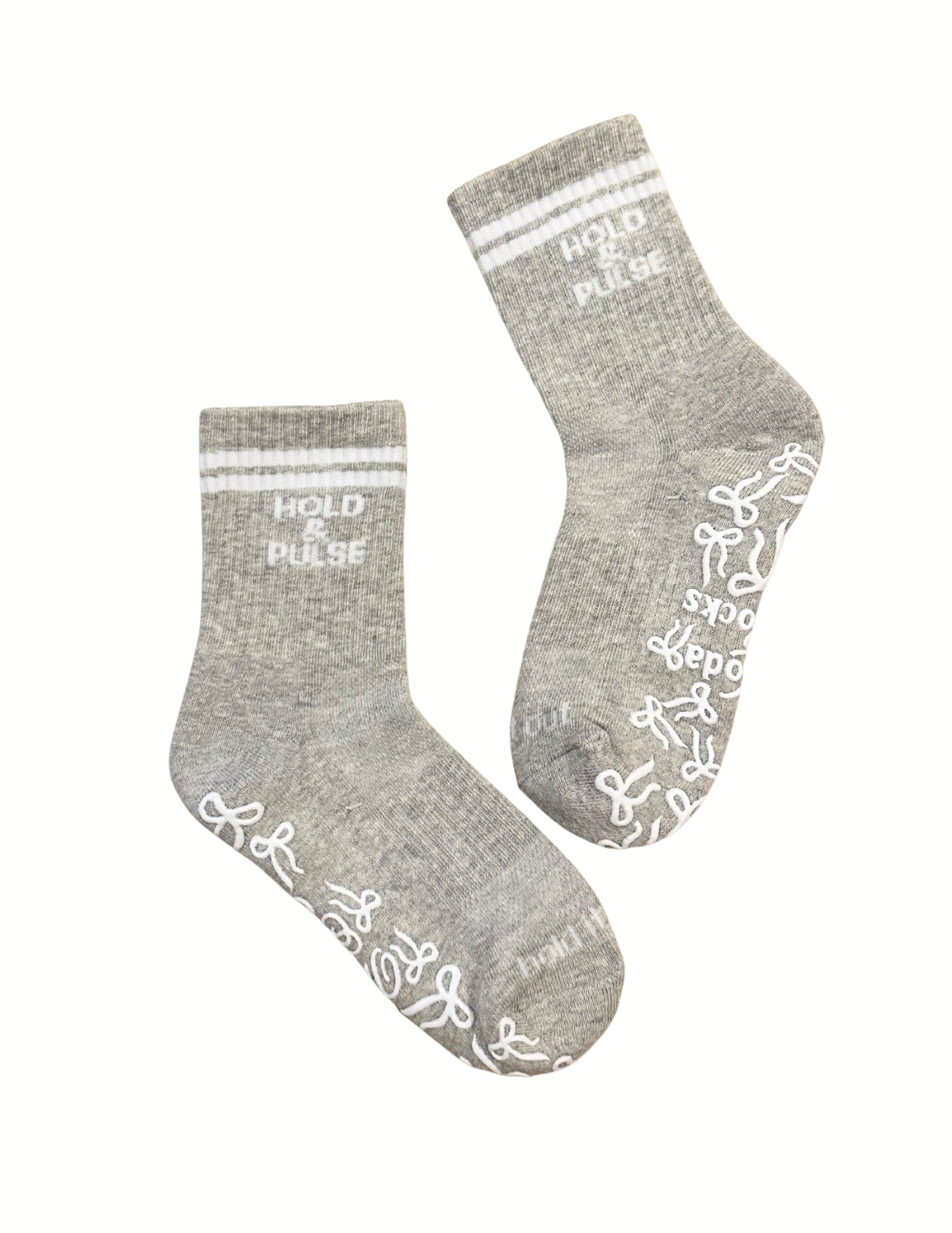 hold & pulse pilates grip socks