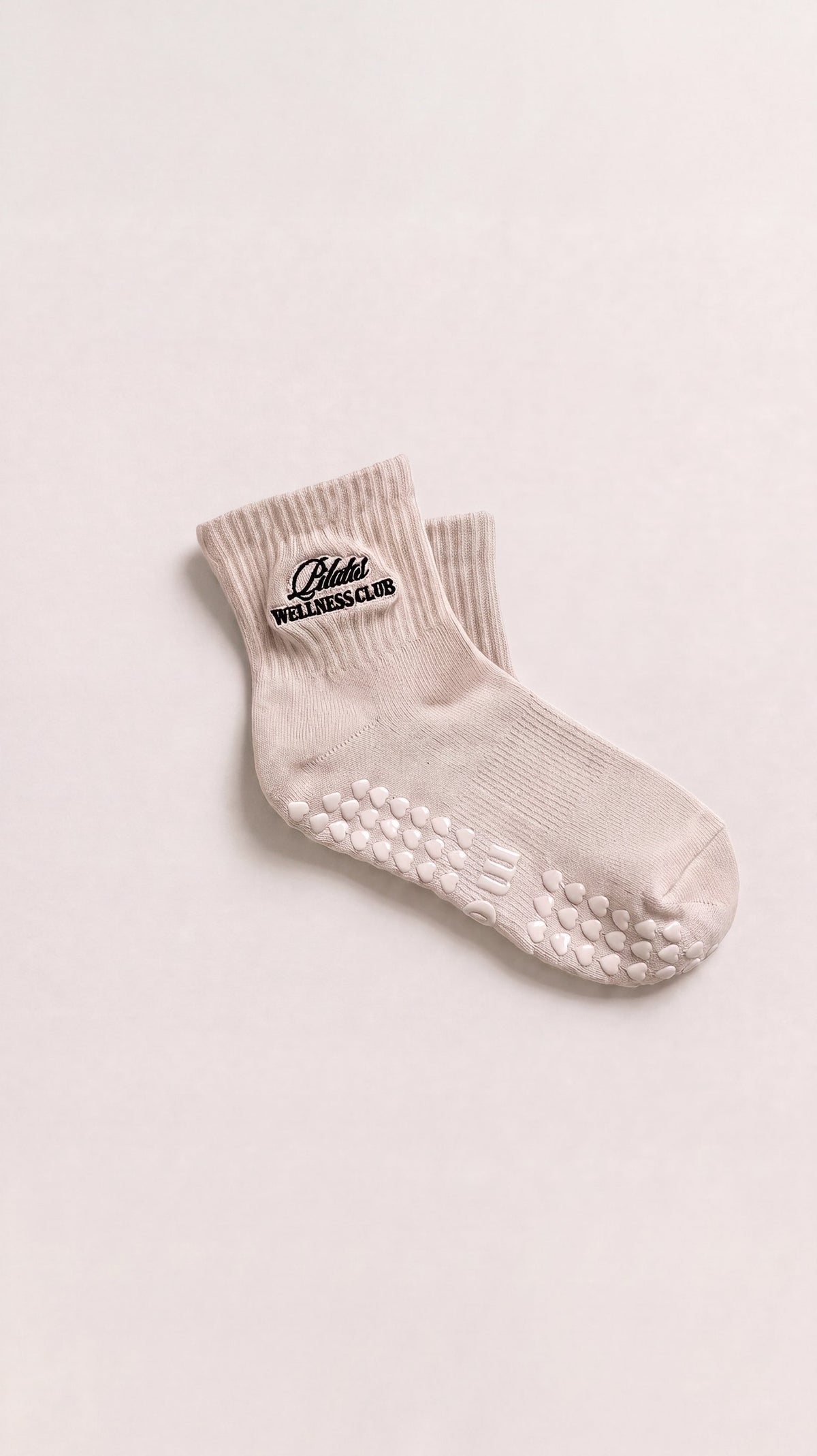Pilates Wellness Club pilates grip socks almond