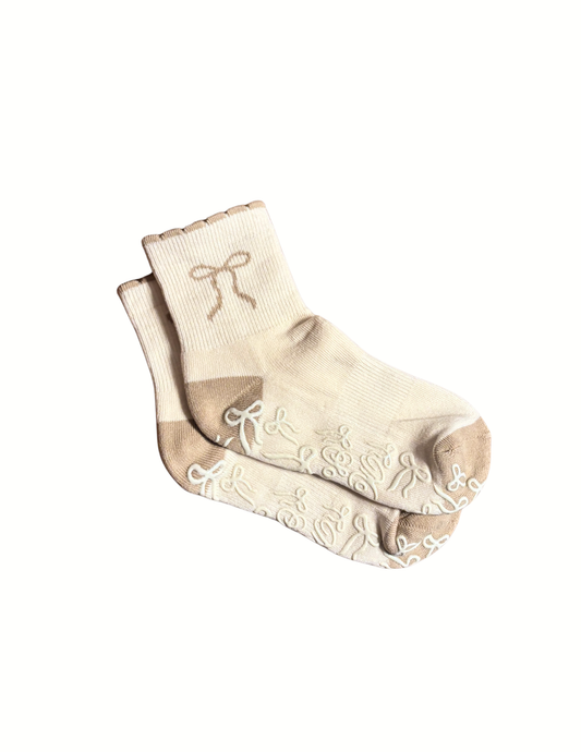 bow pilates grip socks