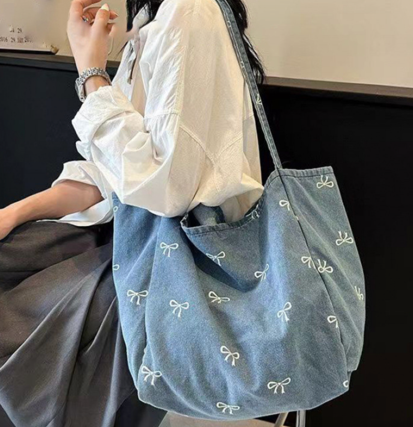 tote bag: bows