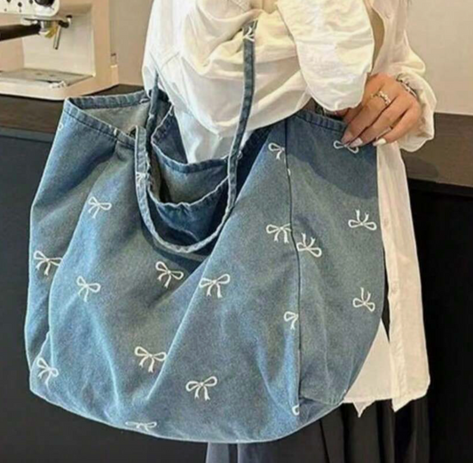 bow tote bag
