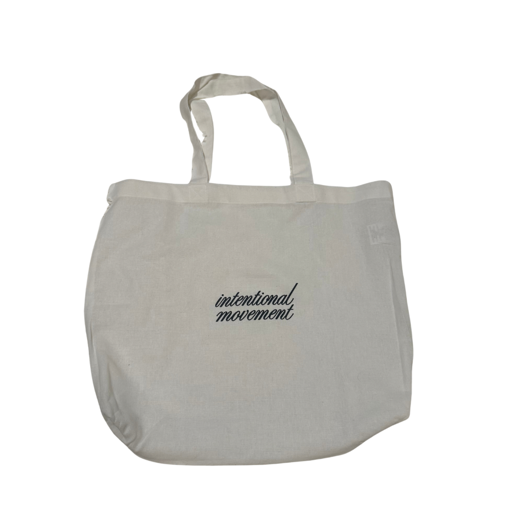 intentional movement tote - white