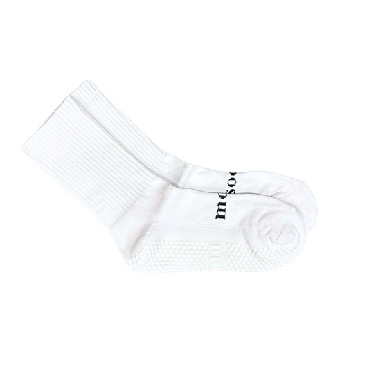 unisex basic black logo grip socks