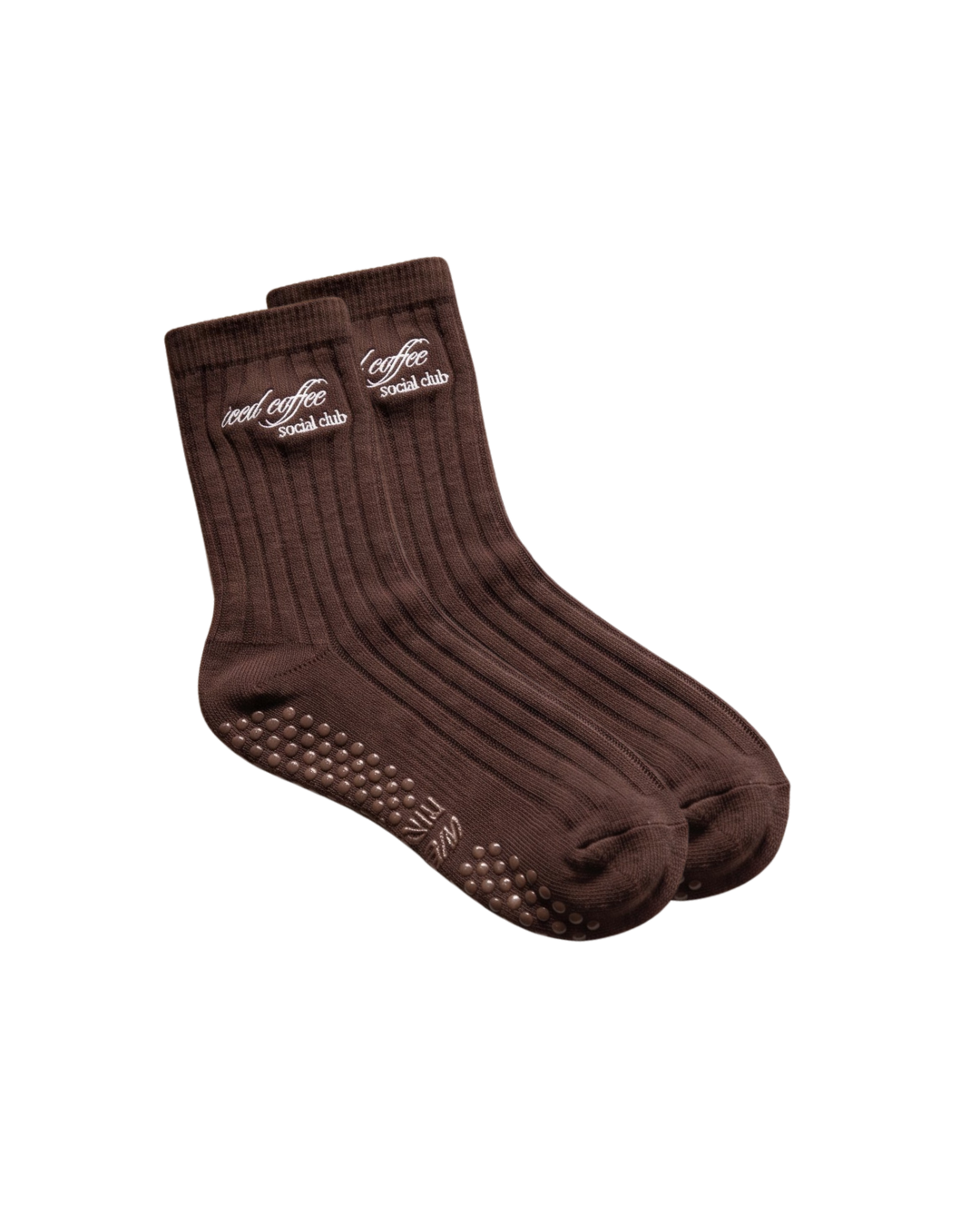 iced-coffee social club pilates grip socks