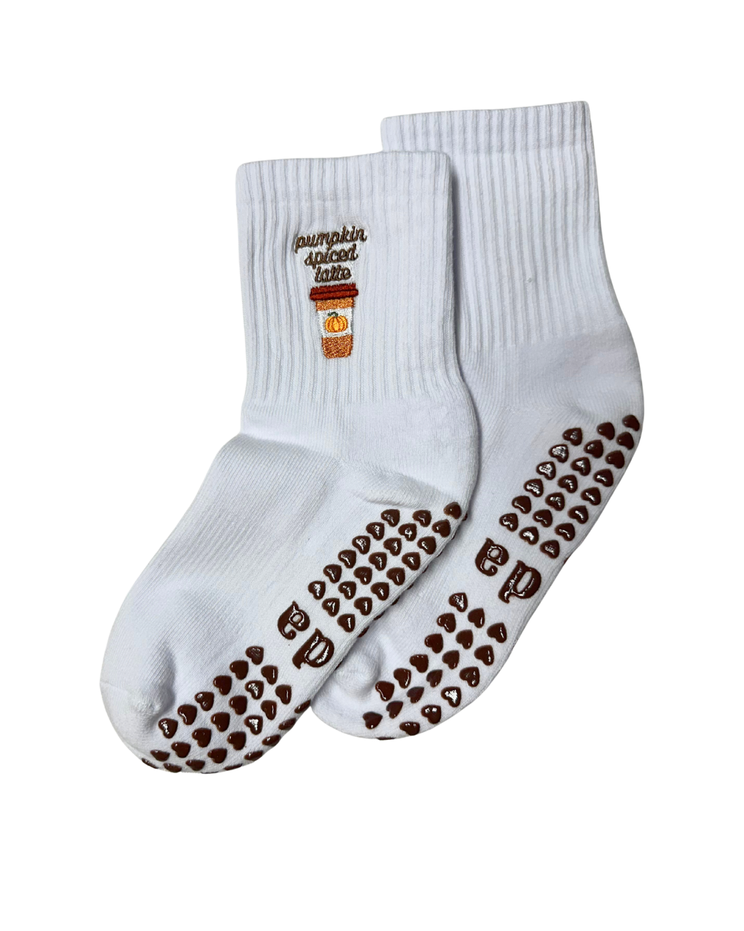 pumpkin spiced latte grip socks