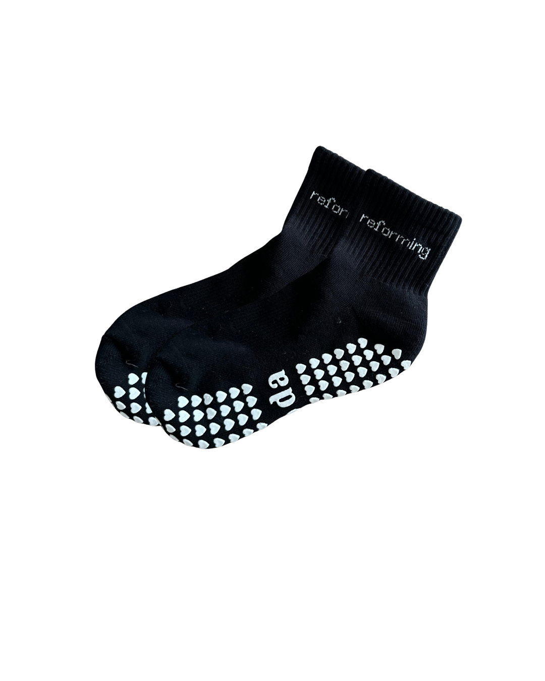 reforming black grip socks