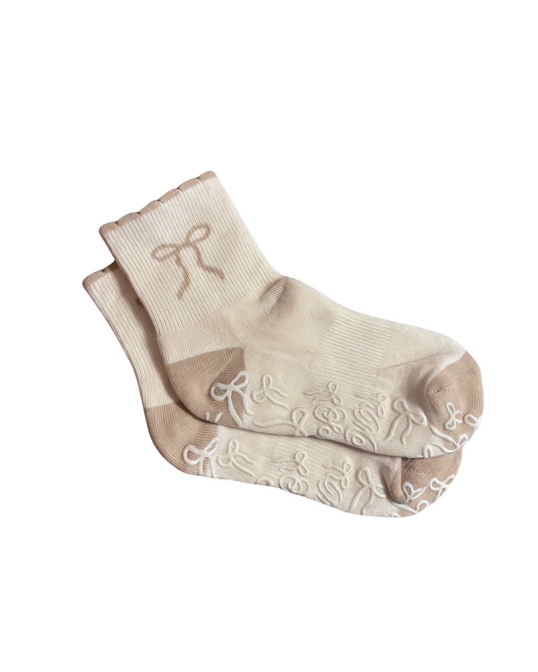 basic bow pilates grip socks