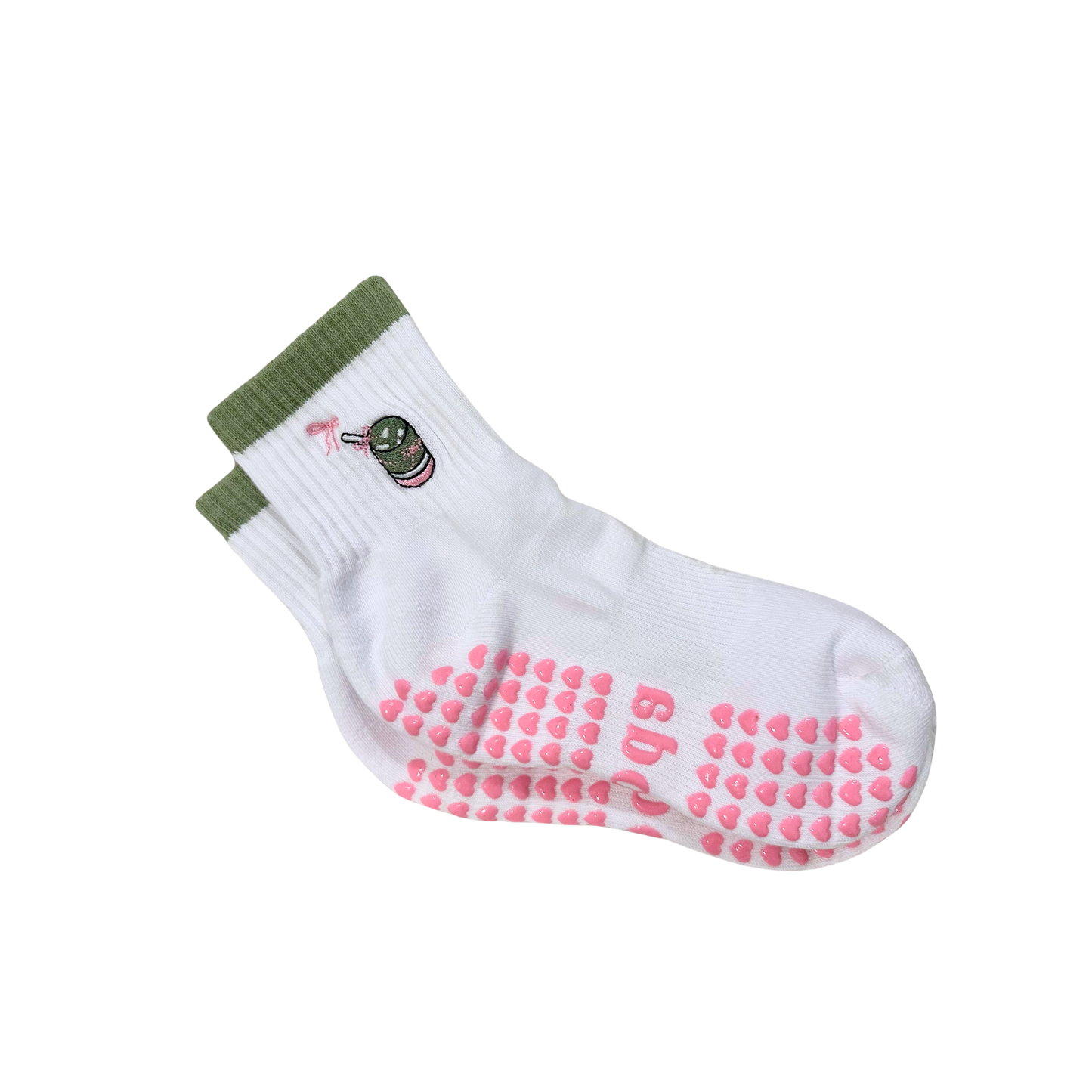 i'm just a matcha girl grip socks