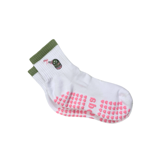 i'm just a matcha girl grip socks