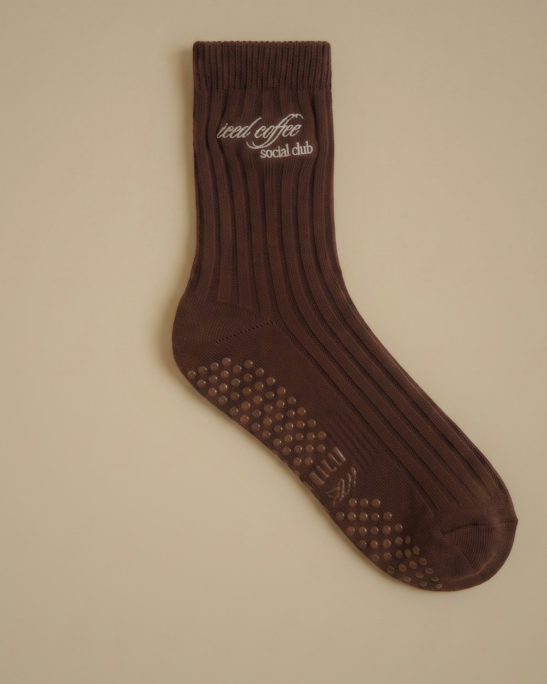 iced-coffee social club pilates grip socks
