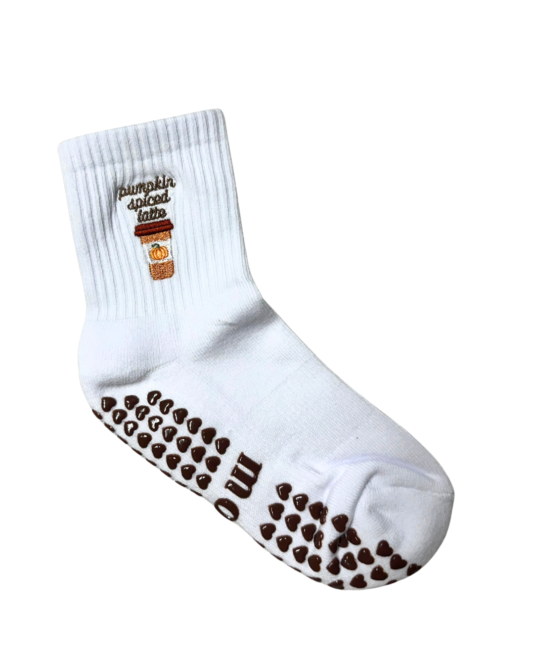 pumpkin spiced latte grip socks