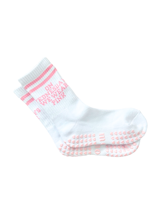 on wednesdays we wear PINK grip socks