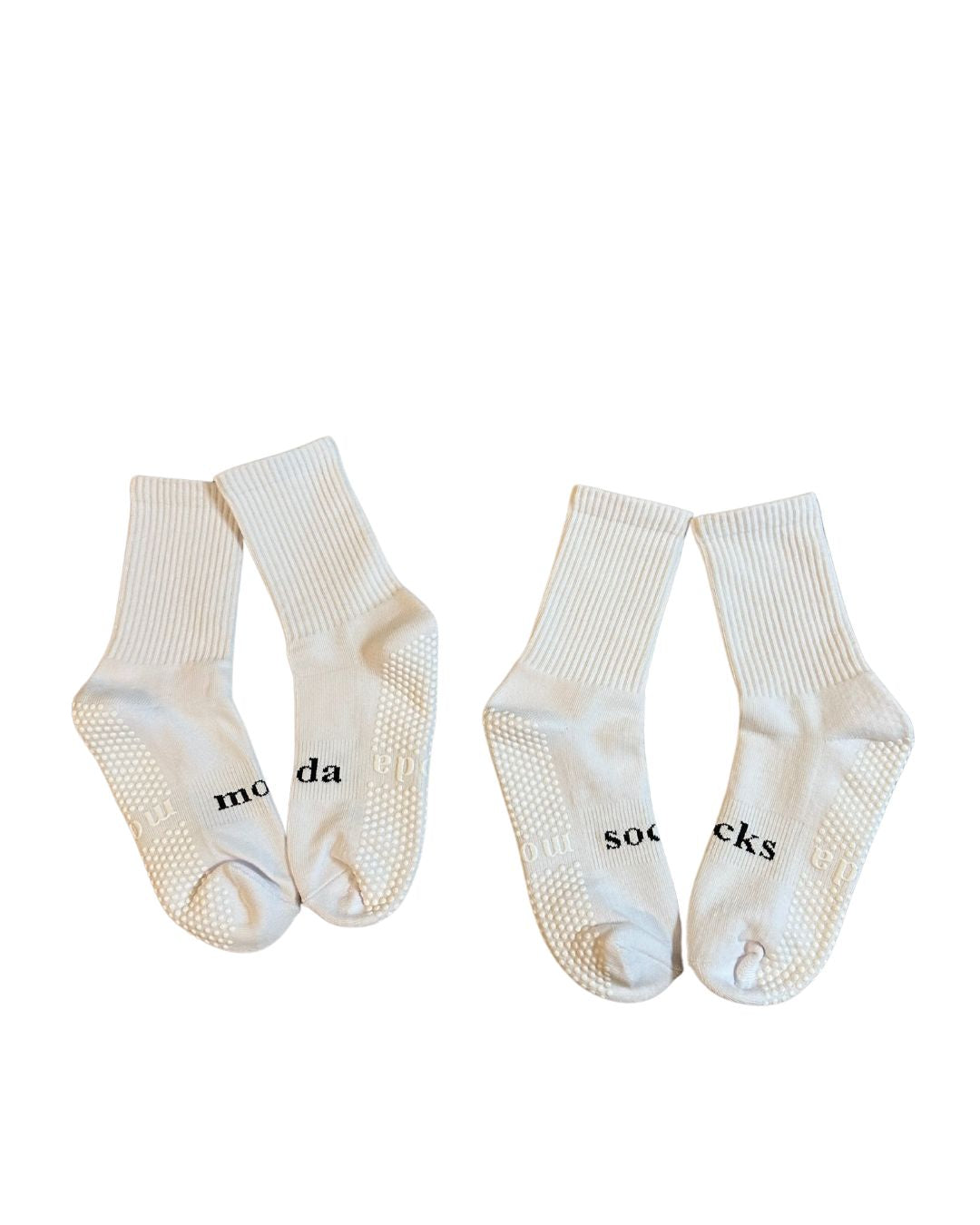 unisex basic black logo grip socks