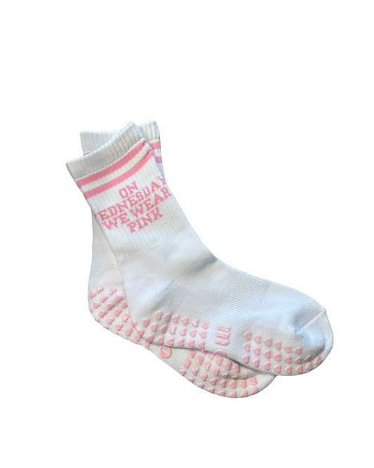 on wednesdays we wear PINK grip socks