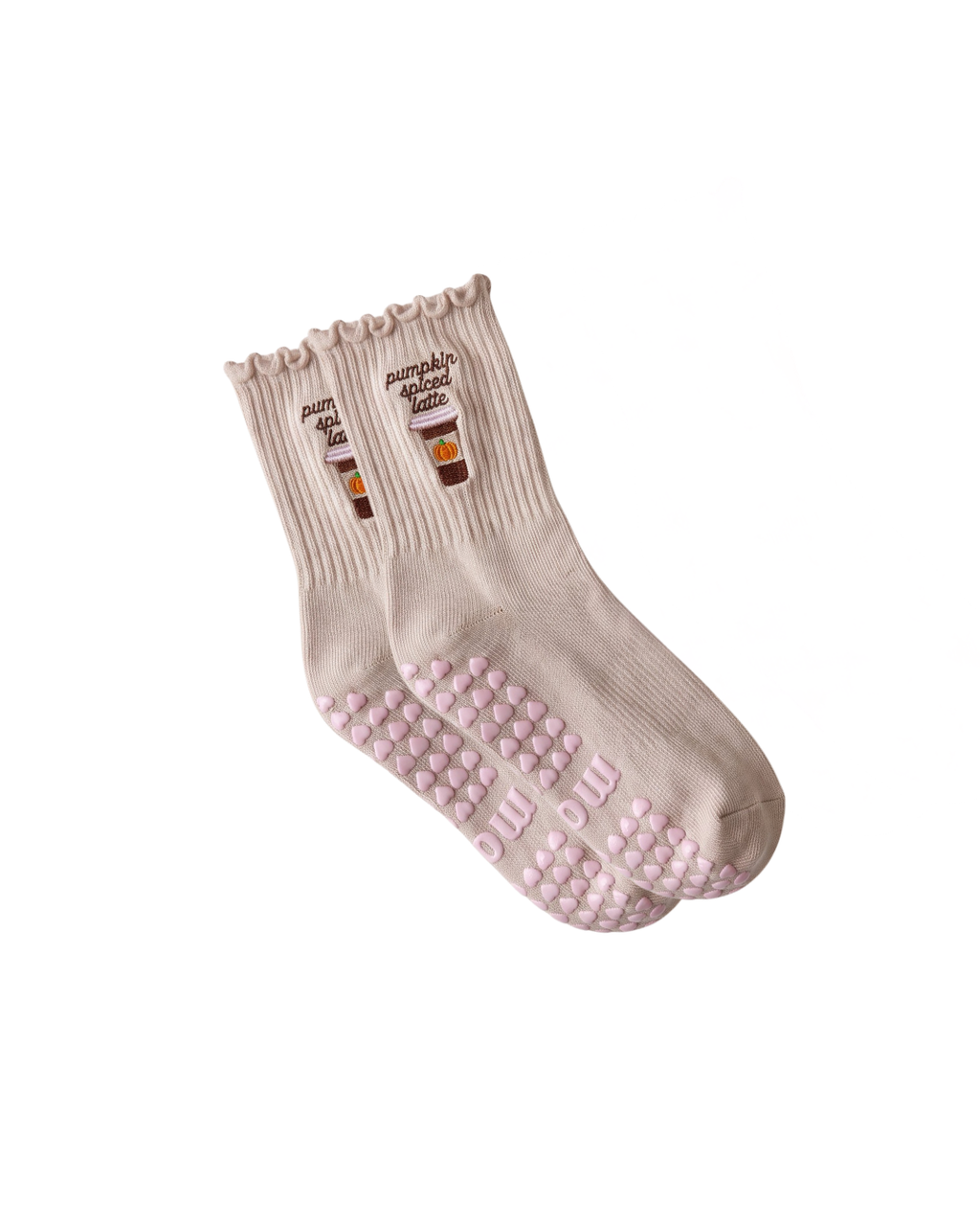 pumpkin spiced latte grip socks