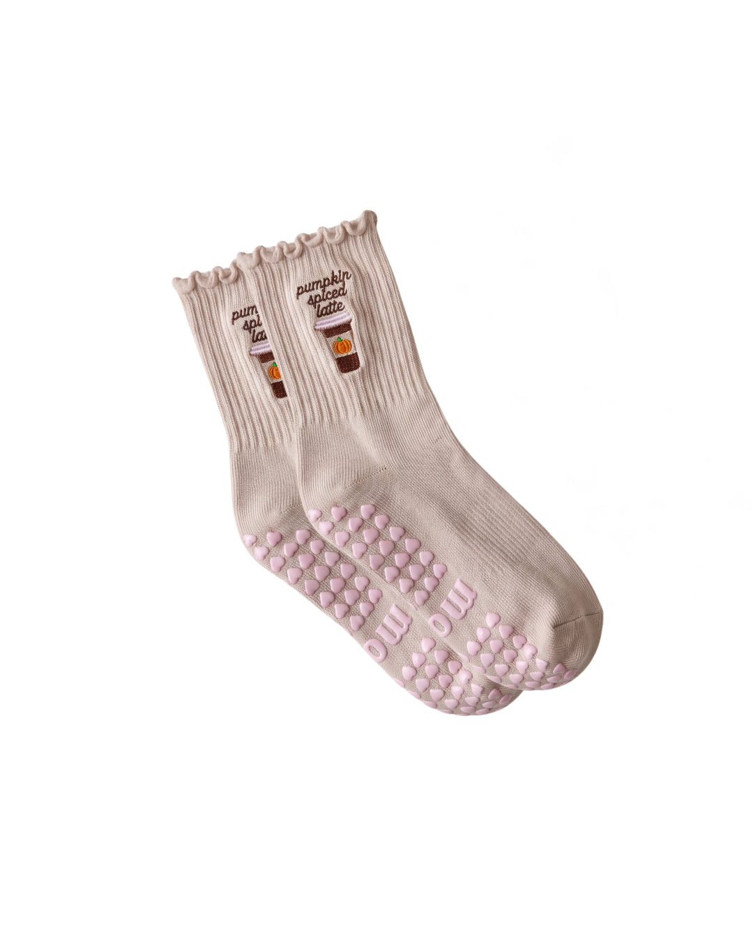 pumpkin spiced latte grip socks