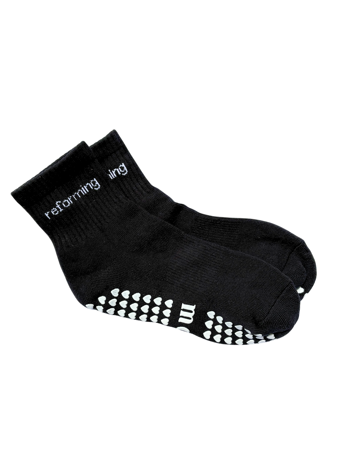 reforming black grip socks